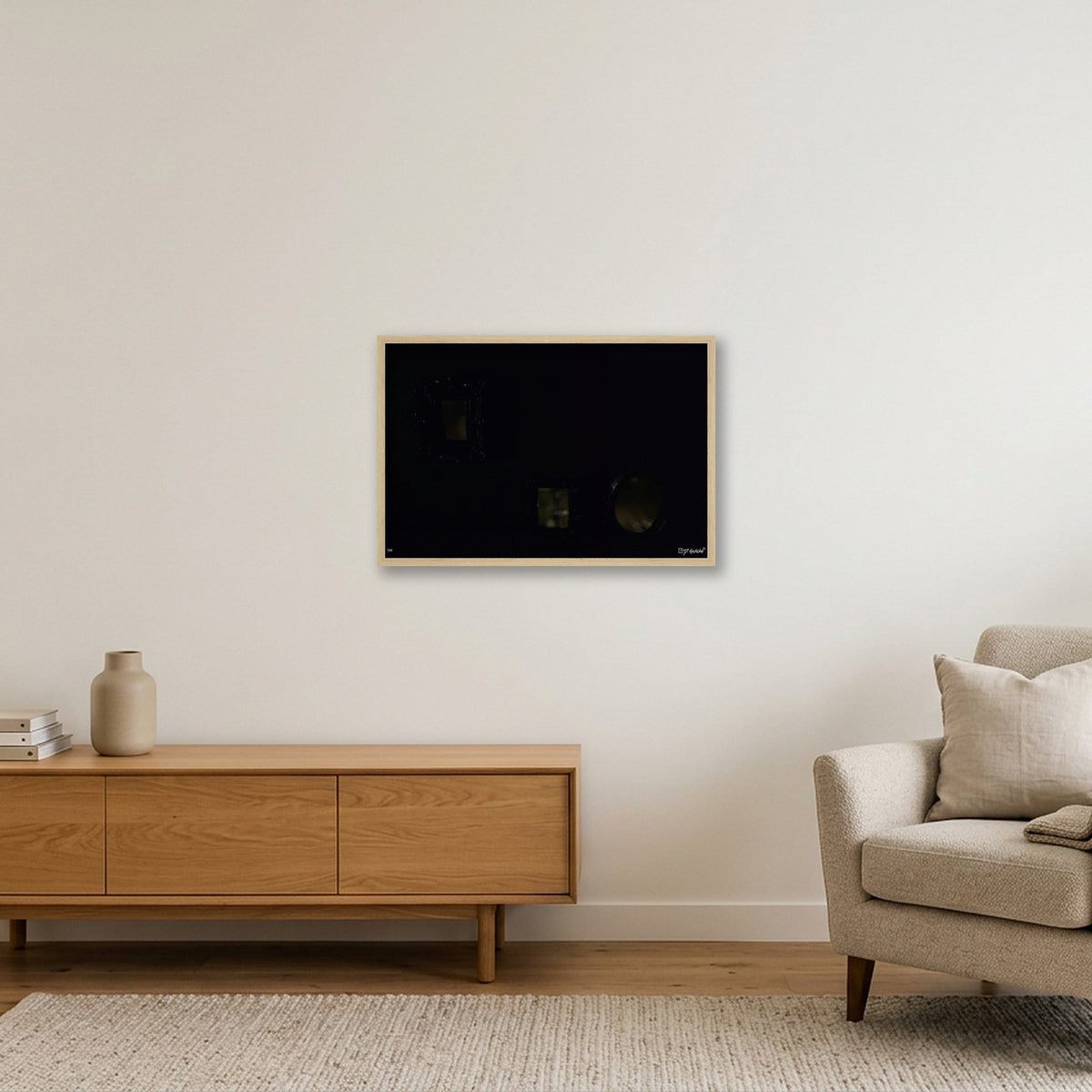 Thr3shold III - First Witness - 00:00:33 — 60×40cm, 24×16" Oak Frame