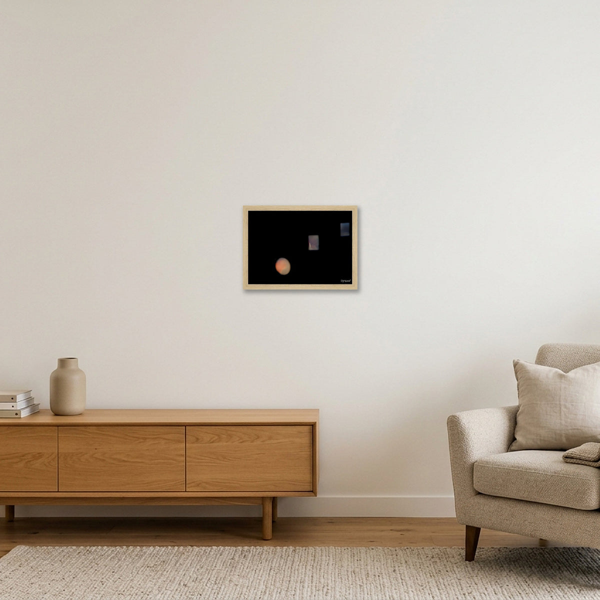 Thr3shold IV - Open Edition - 07:05:02 — A4 (30×21cm, 12×8") Oak Frame